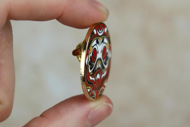 Red Luck Daruma Doll Enamel Pin