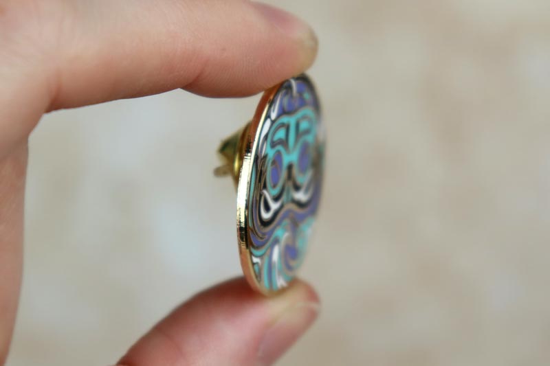 Blue Peace Daruma Doll Enamel Pin