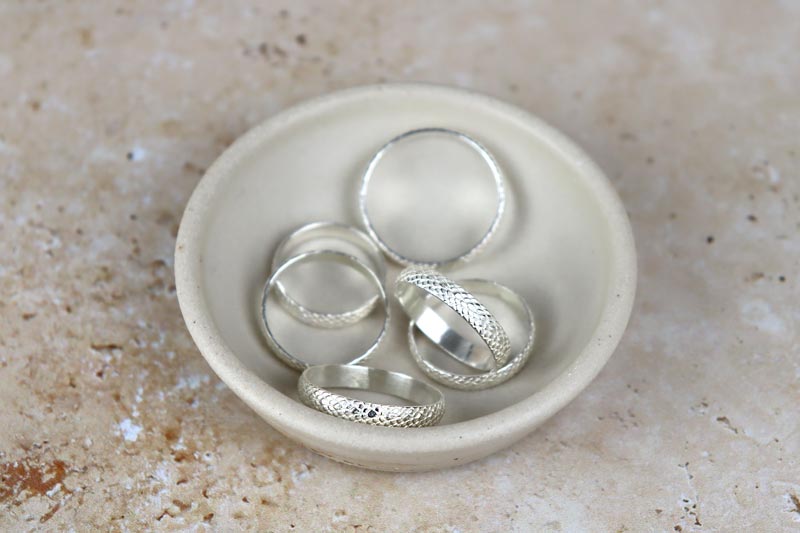 4mm Snake Skin Sterling Silver Band