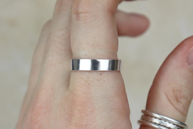 5mm Mirror Shine Sterling Silver Band