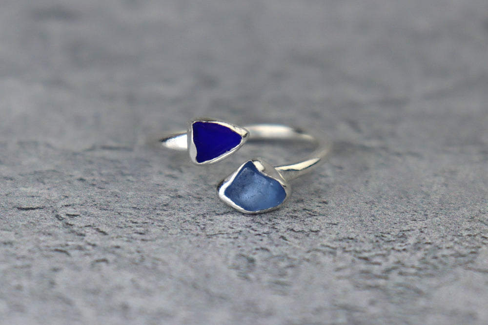 UK Size N/O Welsh Sea Glass Ring