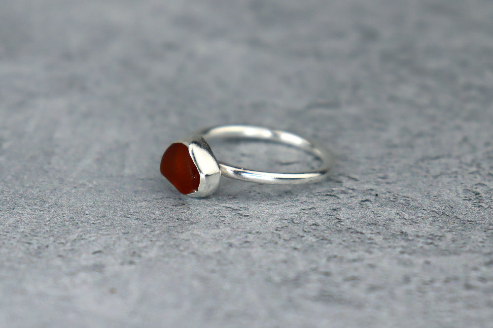 UK Size O/P Welsh Sea Glass Ring