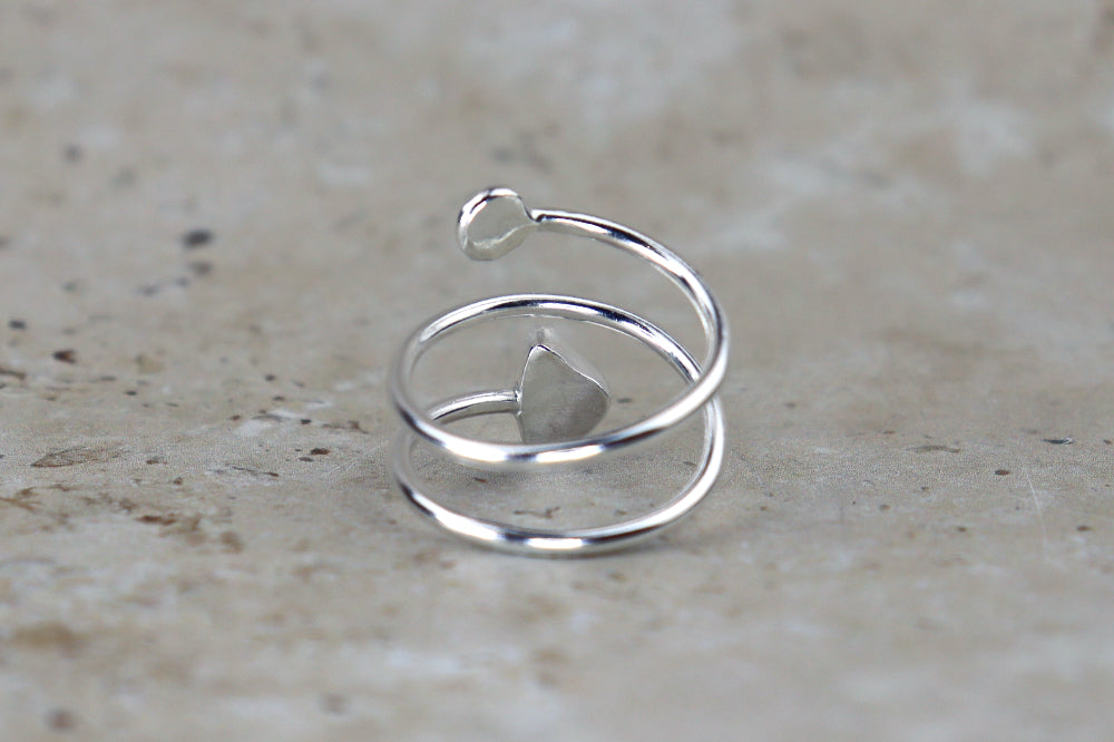 UK Size T Welsh Sea Glass Ring