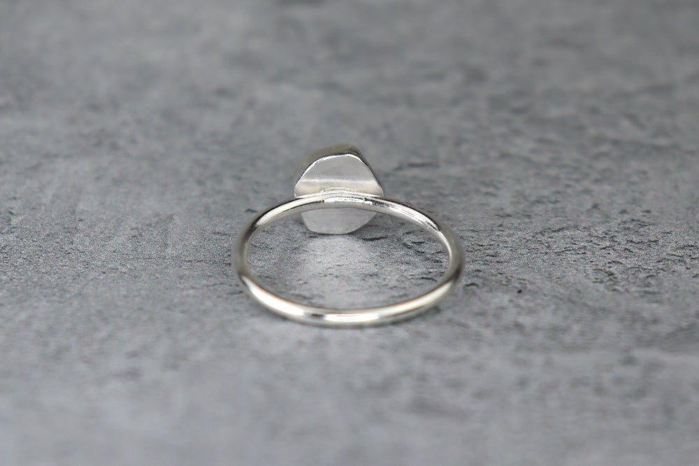 UK Size W Welsh Sea Glass Ring