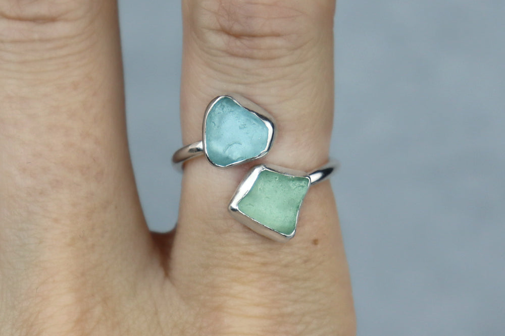 UK Size N/O Welsh Sea Glass Ring