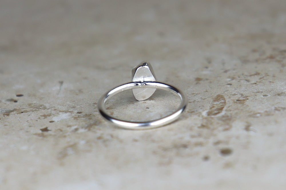 UK Size P Welsh Sea Pottery Ring