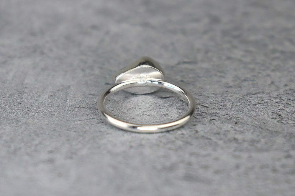 UK Size P Welsh Sea Glass Ring