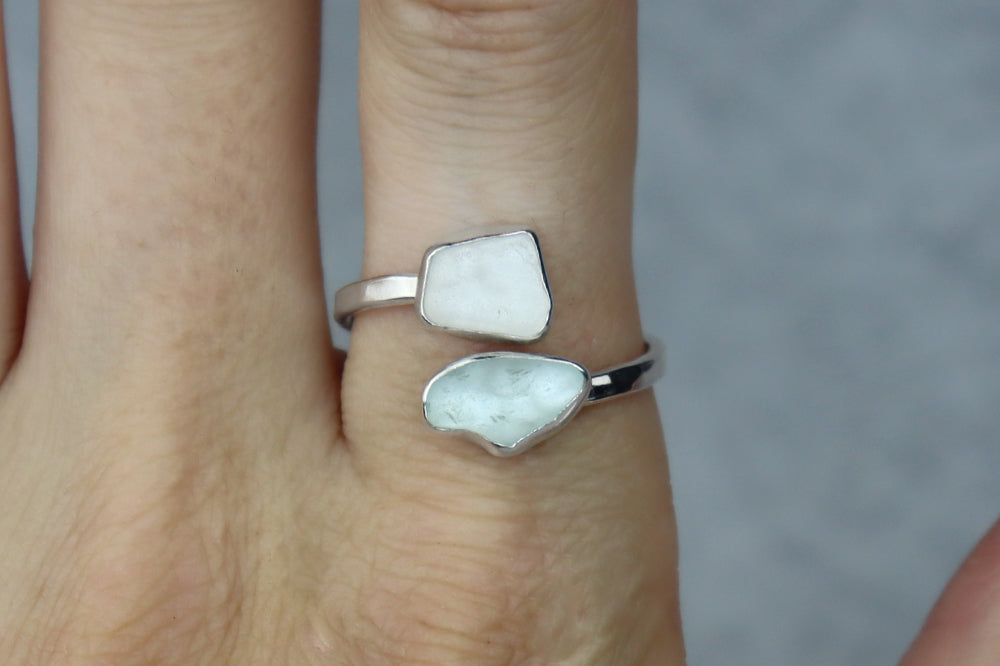 UK Size U Welsh Sea Glass Ring