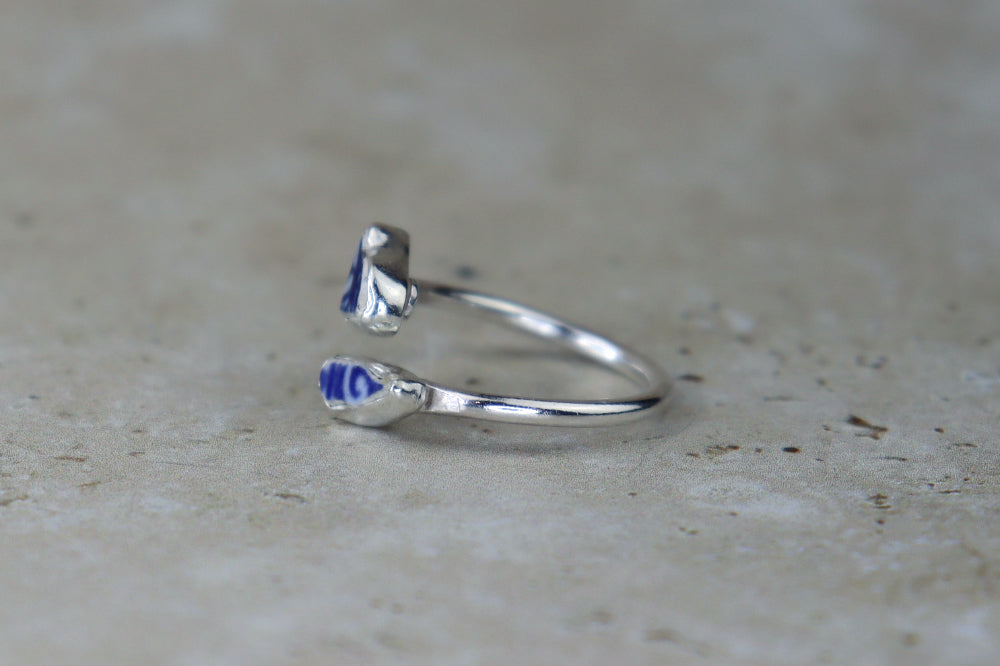 UK Size L Welsh Sea Pottery Ring