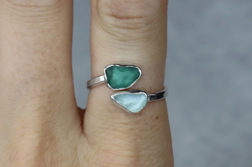 UK Size O/P Welsh Sea Glass Ring