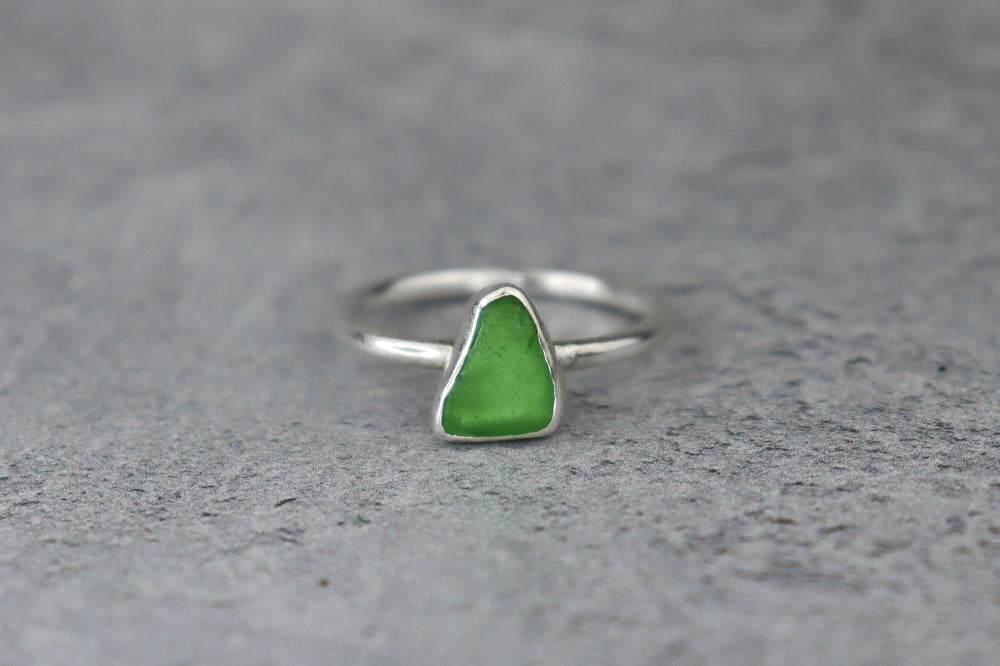UK Size O/P Welsh Sea Glass Ring