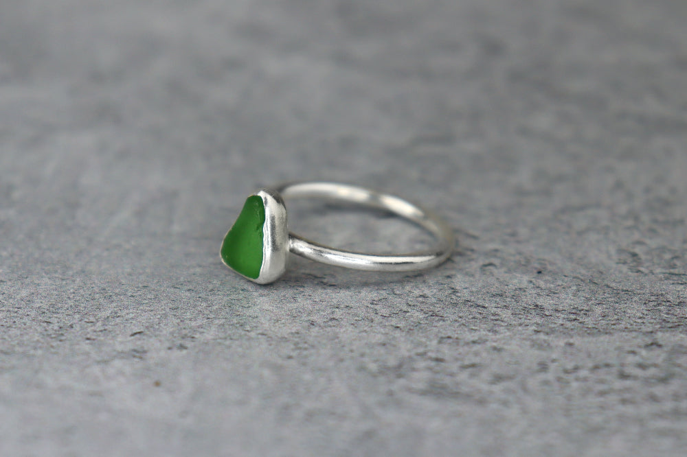 UK Size O/P Welsh Sea Glass Ring