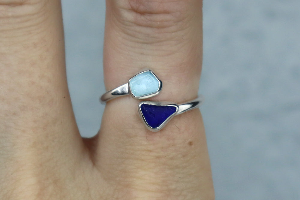 UK Size M/N Welsh Sea Glass Ring