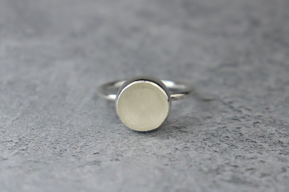 UK Size Q Welsh Sea Glass Ring