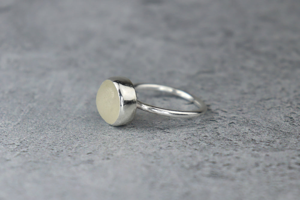 UK Size Q Welsh Sea Glass Ring