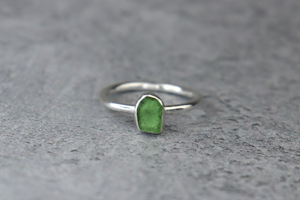 UK Size M/N Welsh Sea Glass Ring