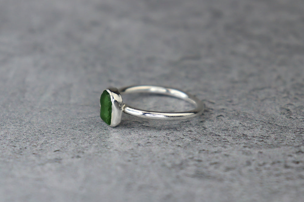 UK Size M/N Welsh Sea Glass Ring