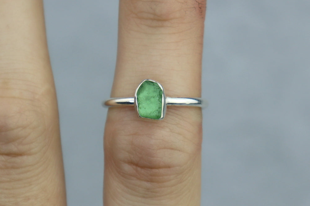 UK Size M/N Welsh Sea Glass Ring