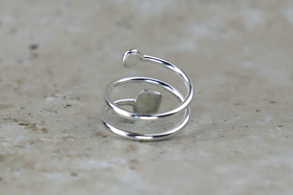 UK Size P Welsh Sea Glass Ring