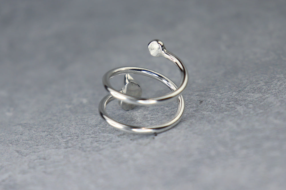 UK Size K/L Welsh Sea Glass Ring