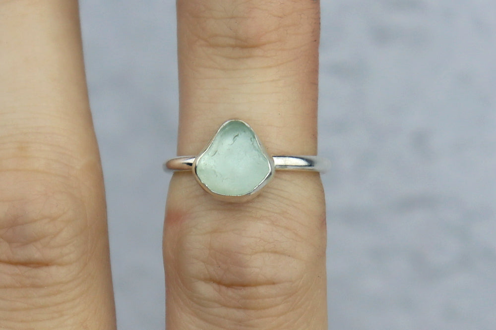 UK Size K Welsh Sea Glass Ring