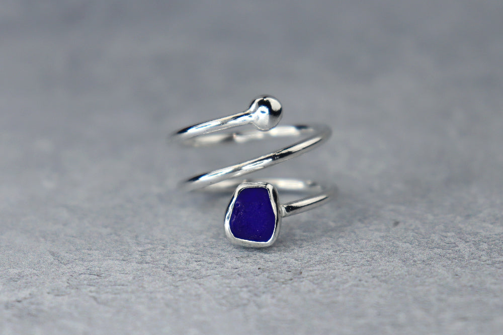 UK Size O/P Welsh Sea Glass Ring