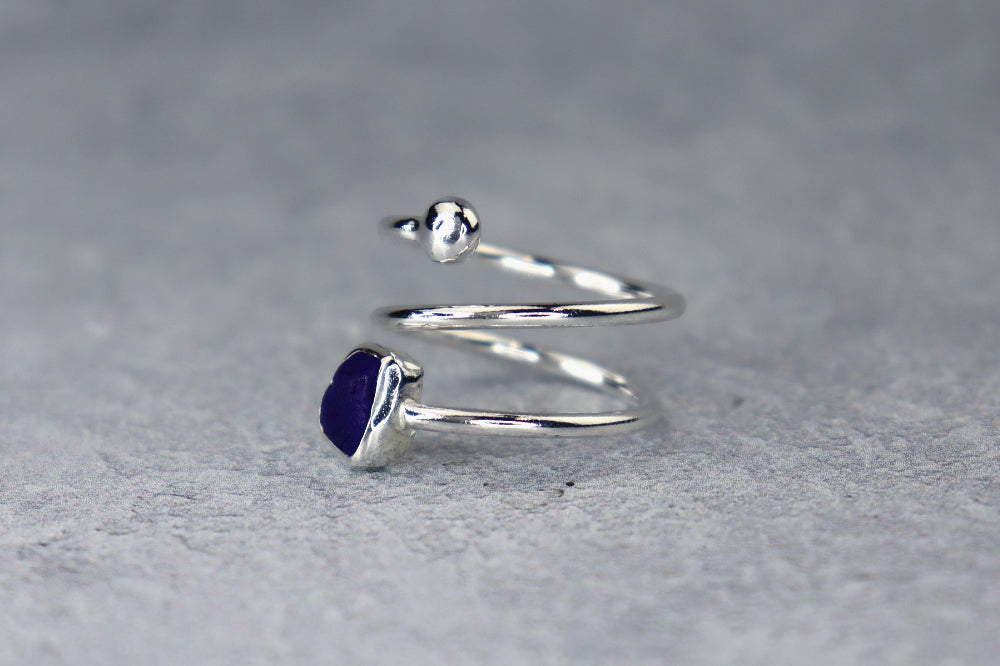 UK Size O/P Welsh Sea Glass Ring