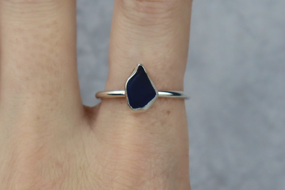 UK Size S Welsh Sea Glass Ring