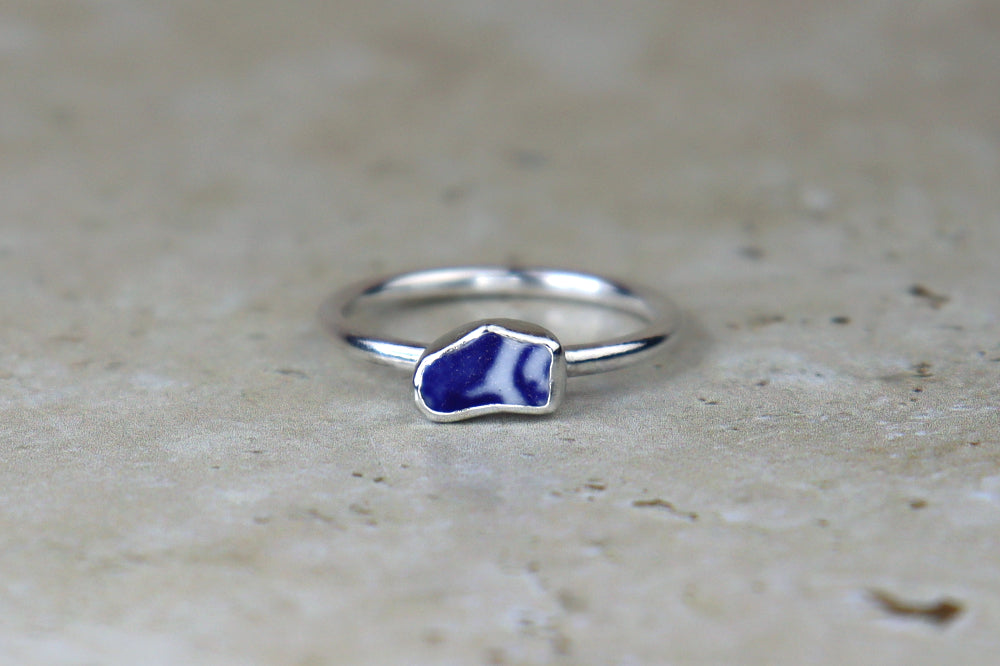 UK Size O/P Welsh Sea Pottery Ring