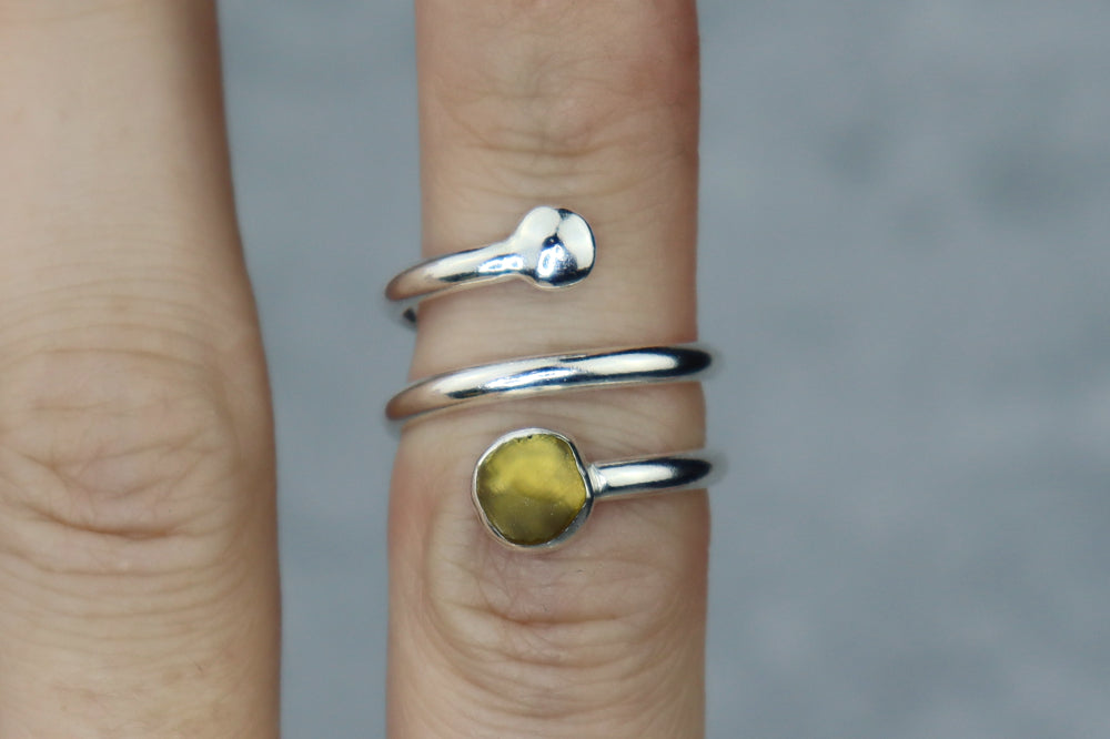 UK Size M/N Welsh Sea Glass Ring