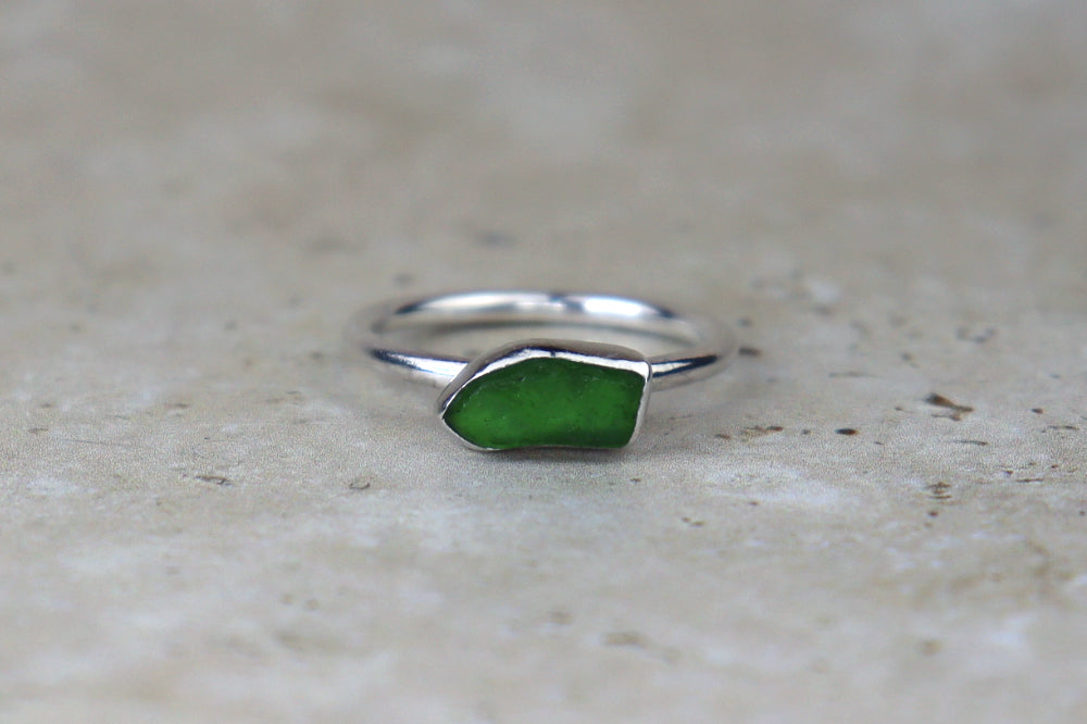 UK Size N/O Welsh Sea Glass Ring