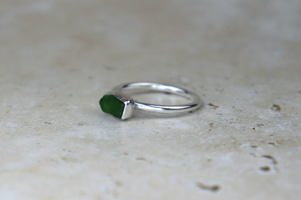 UK Size N/O Welsh Sea Glass Ring