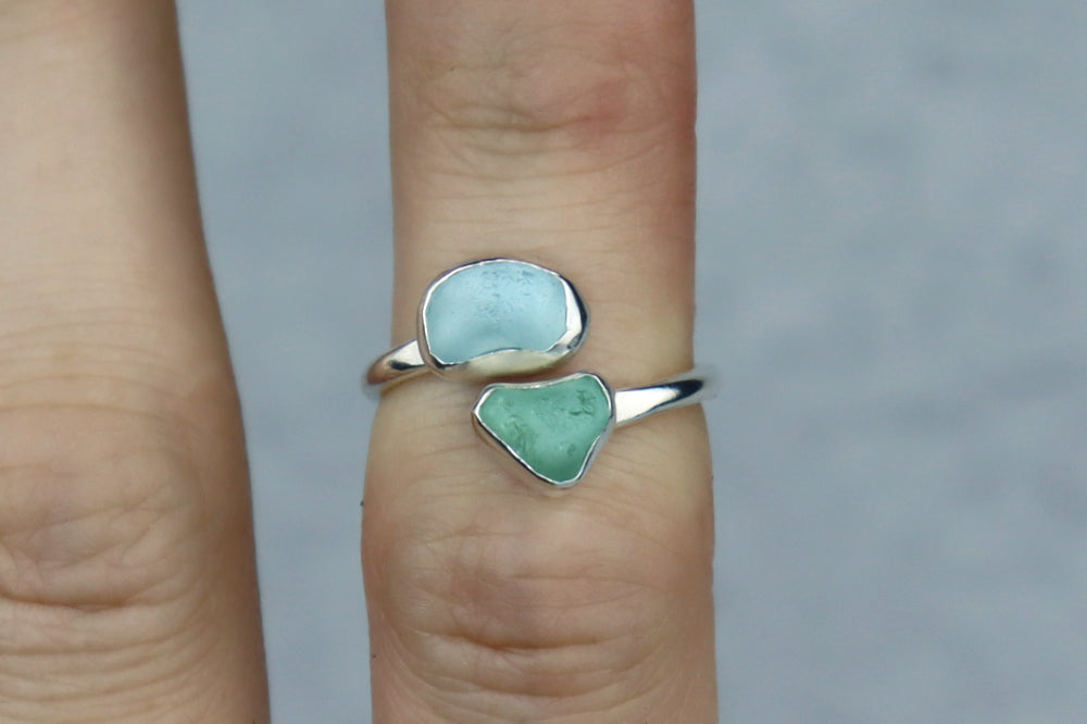 UK Size K Welsh Sea Glass Ring