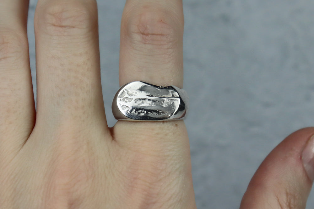 UK Size P/Q Welsh Signet Ring