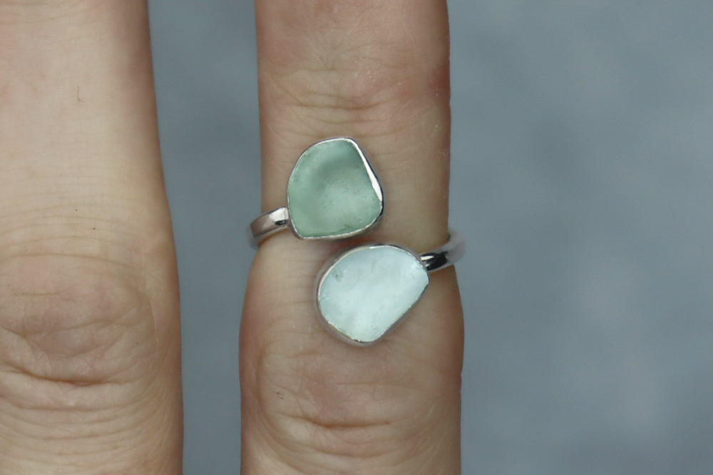 UK Size I Welsh Sea Glass Ring