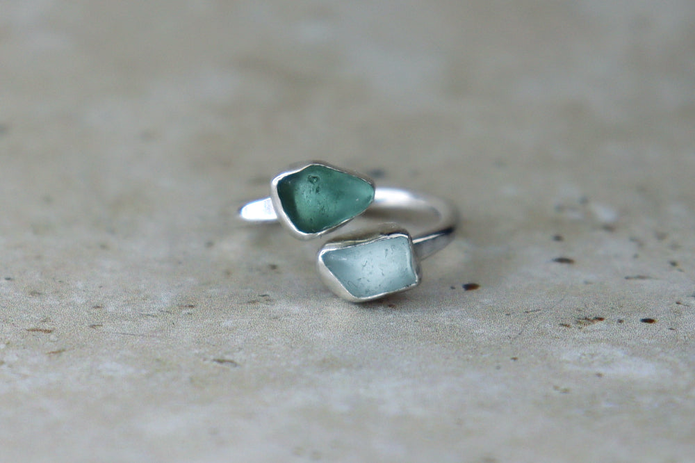 UK Size K Welsh Sea Glass Ring