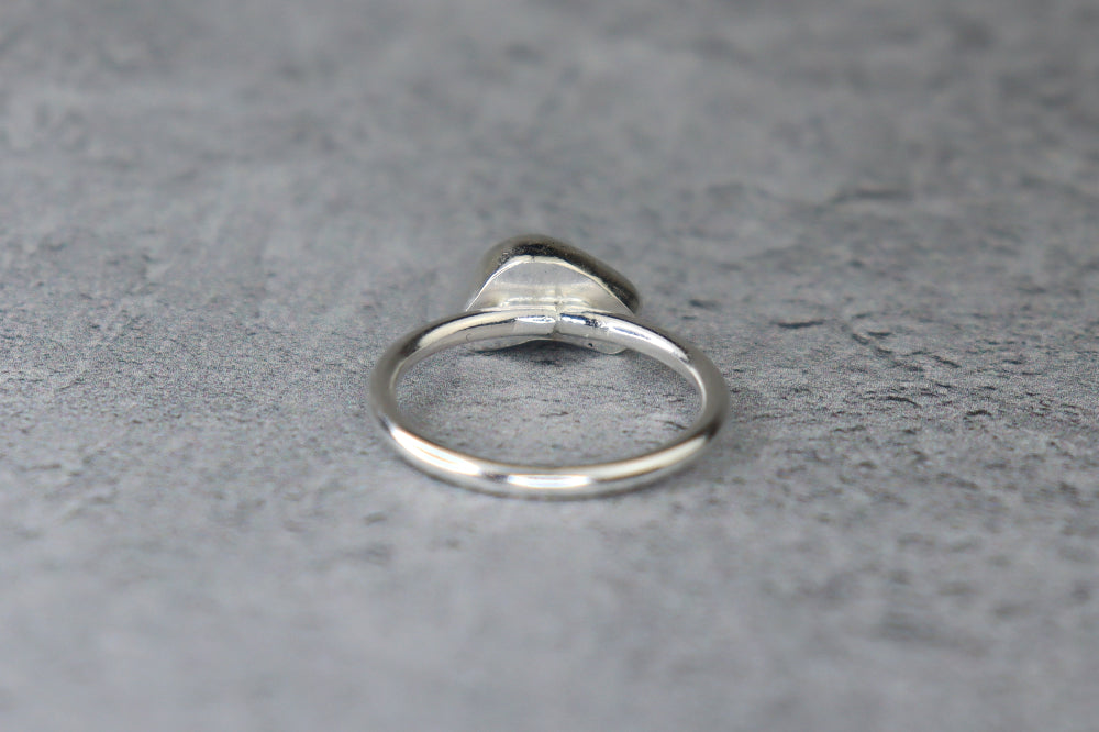 UK Size N Welsh Sea Glass Ring