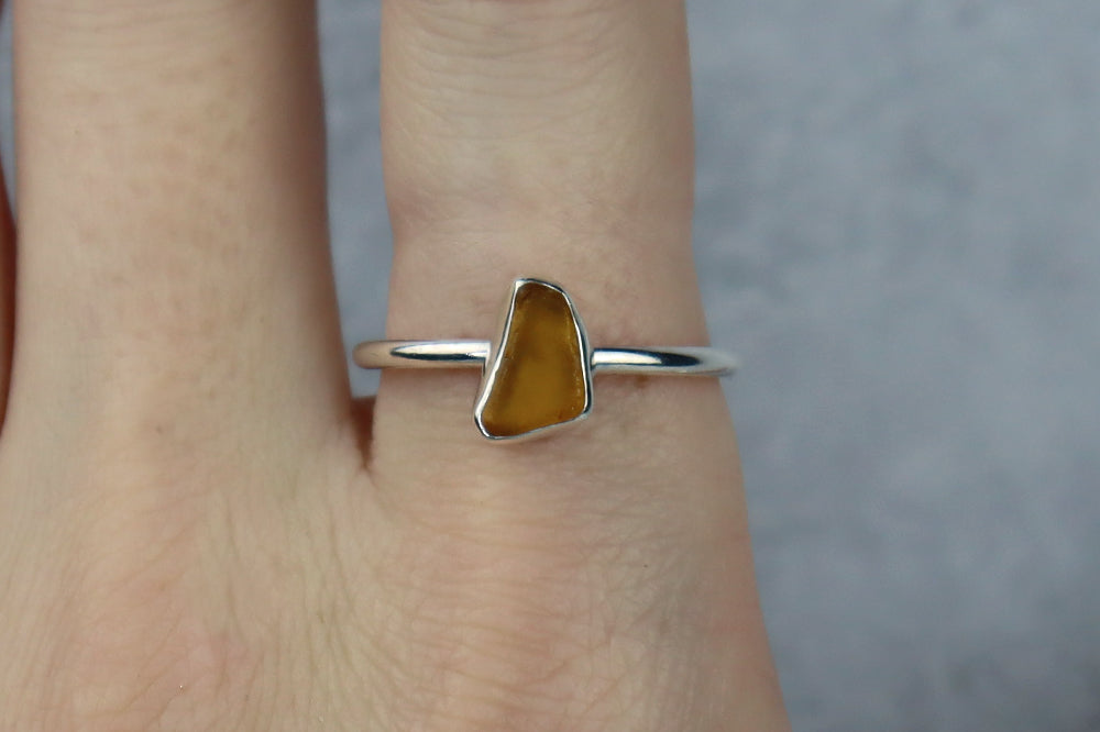 UK Size U Welsh Sea Glass Ring