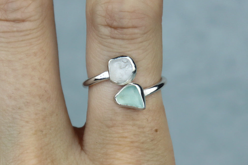 UK Size N/O Welsh Sea Glass Ring