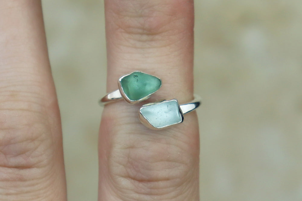 UK Size K Welsh Sea Glass Ring