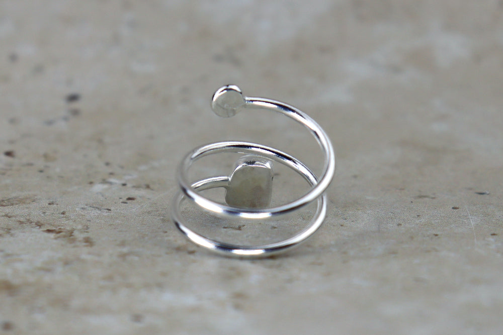 UK Size Q Welsh Sea Pottery Ring