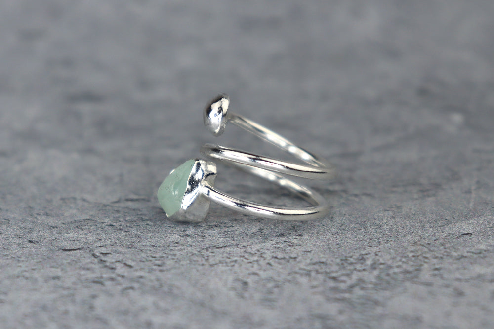 UK Size J/K Welsh Sea Glass Ring