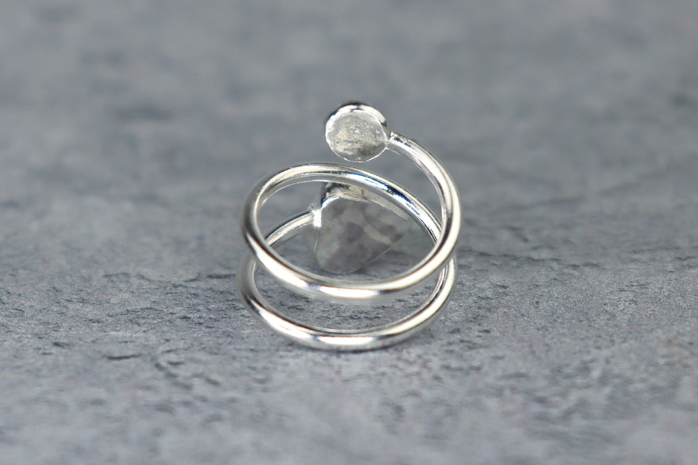 UK Size J/K Welsh Sea Glass Ring
