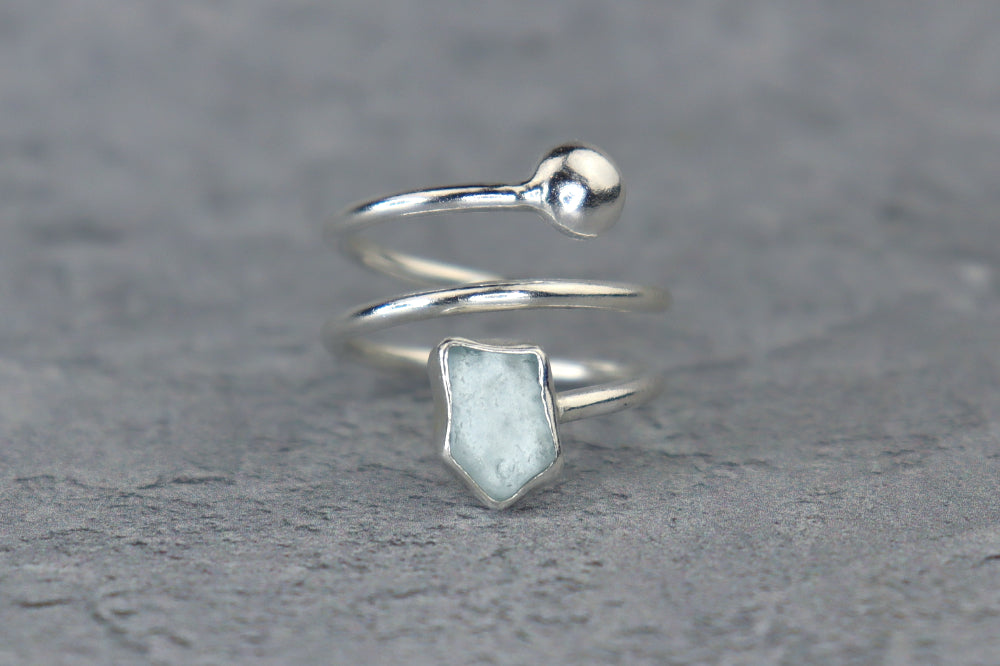 UK Size N/O Welsh Sea Glass Ring