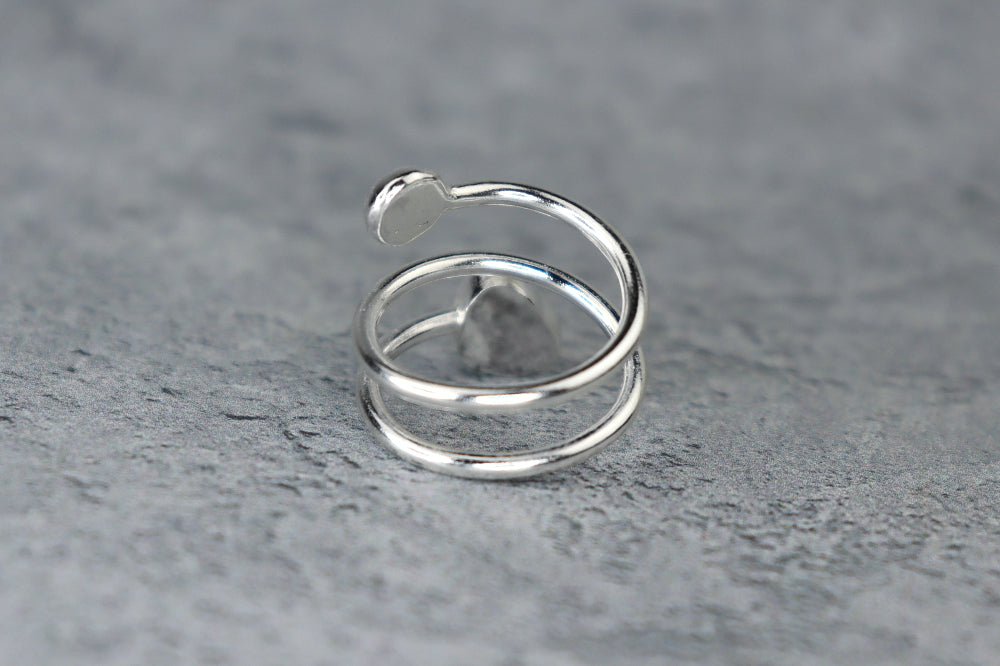 UK Size L/M Welsh Sea Glass Ring