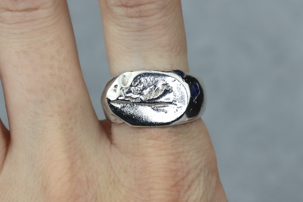 UK Size R/S Welsh Sea Glass Signet Ring