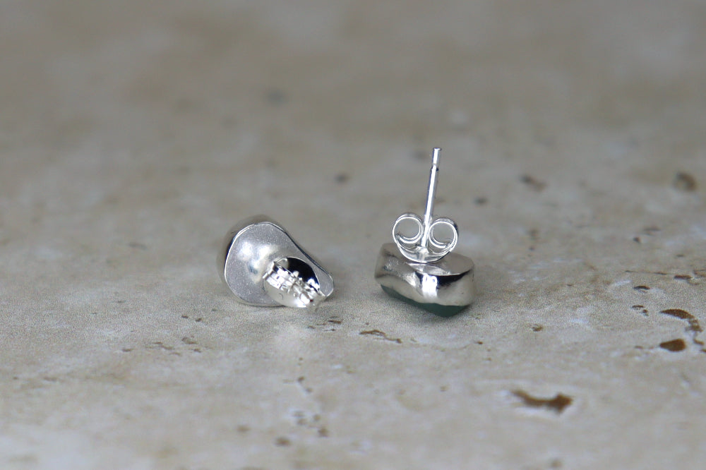 Welsh Sea Glass Stud Earrings