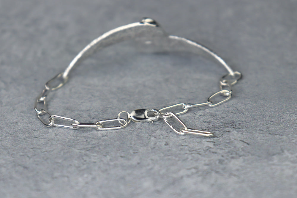 Welsh Sea Glass Reticulated Sterling Silver Cuff