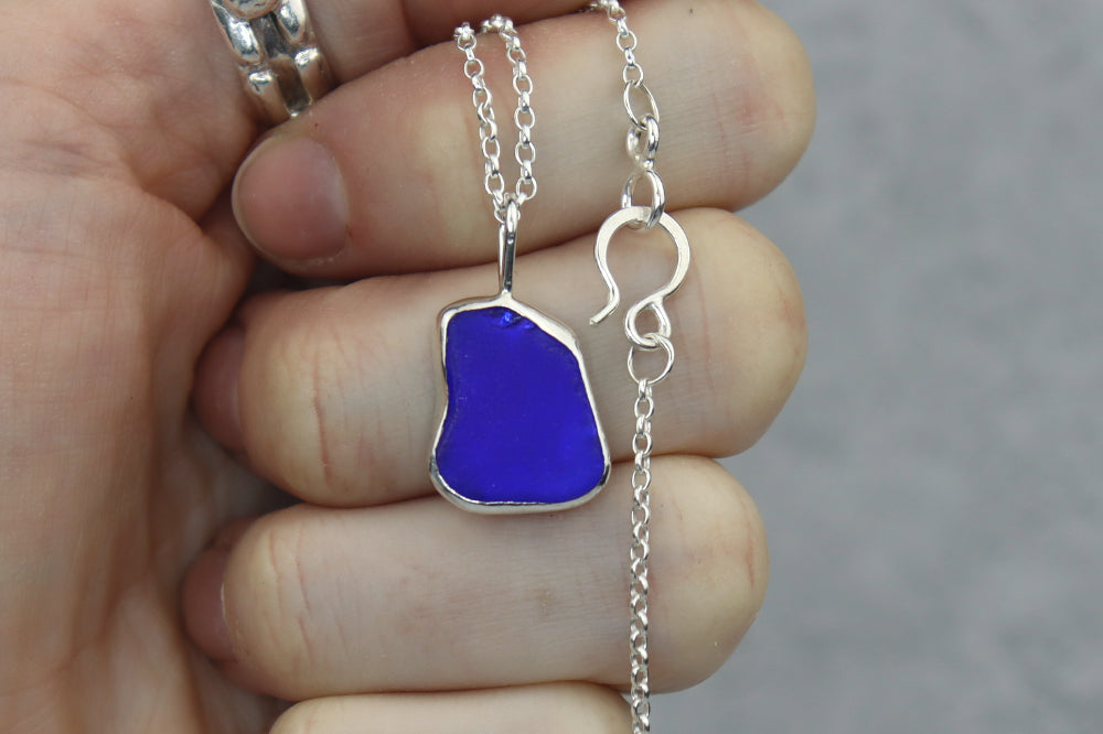 Welsh Sea Glass Silver Necklace