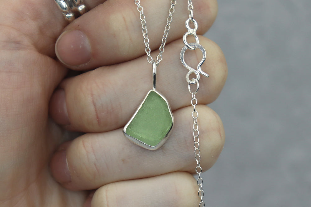 Welsh Sea Glass Silver Necklace
